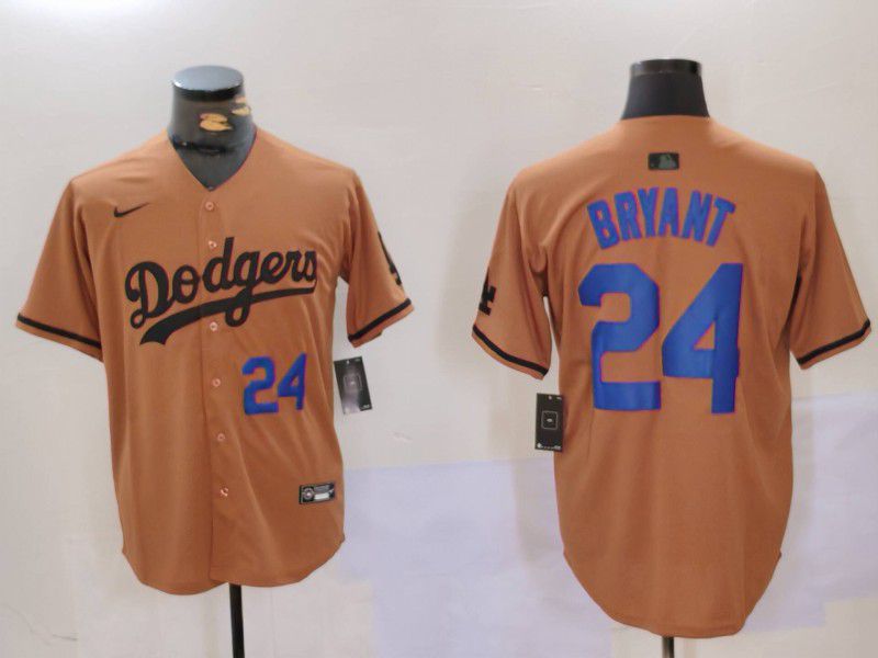 Men Los Angeles Dodgers #24 Bryant army green joint name 2024 Nike MLB Jersey style 6->->